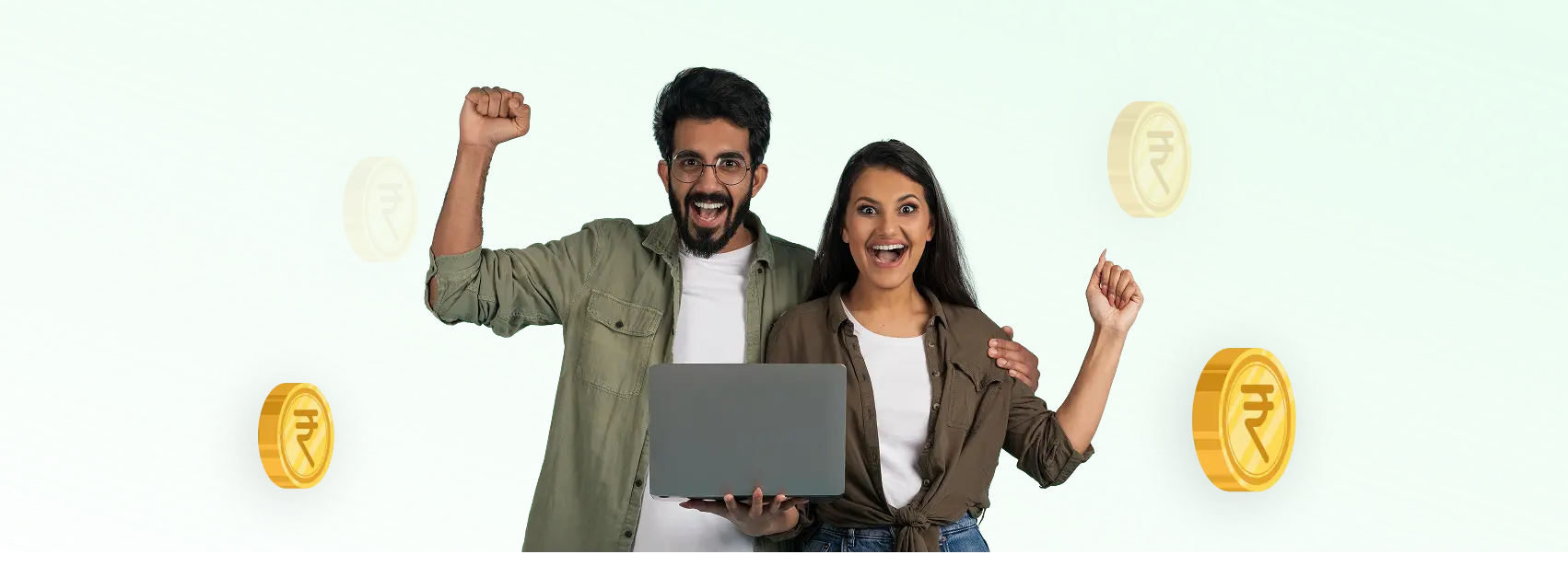 Woman using SIP investment calculator to compare different mutual fund scenarios on a laptop