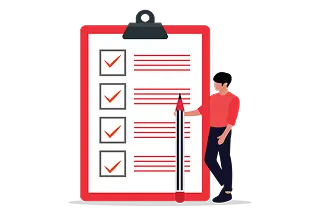 Illustration of investor selecting equity, debt, or hybrid mutual funds.